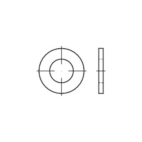 ISO 7089 Unterlegscheibe Form A ohne Fase, ST 200HV tZn 30 HP