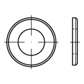 ISO 7090 Flache Scheibe Messing 27mm (28x50x4 ) mit Fase Ohne Formfangabe