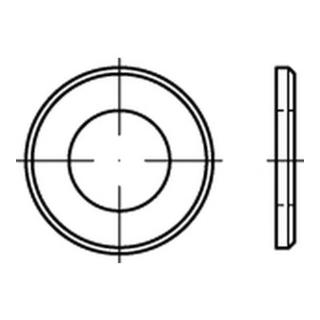 DIN 125-B/ISO 7090 Unterlegscheibe flach mit Fase, Messing, blank