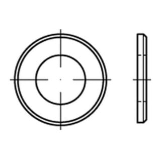 ISO 7090 Rondelle plate Acier avec chanfrein Sans spécification de forme