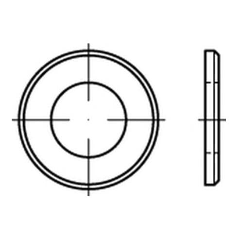 ISO 7090 Unterlegscheibe Stahl 10 (10,5 x 20 x 2 ) 300 HV, flZnL/nc/x/x/480h/C flZn