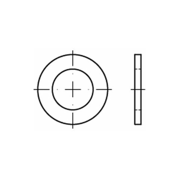ISO 7092 Flache Scheibe Stahl 5mm (5,3x9x1 )