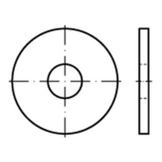 DIN 440-R/ISO 7094 Scheibe für Holzbau mit Rundloch, Edelstahl, blank