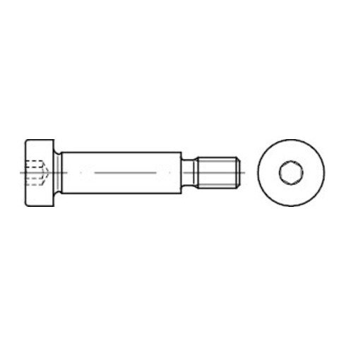ISO 7379 Pass-Schulterschraube, Edelstahl A2 f9 12 M10x40 HP