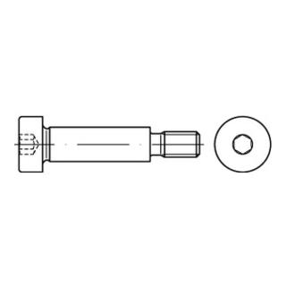 ISO 7379 Pass-Schulterschraube Schaftpassung, Toleranz f9, Innensechskant, Stahl 12.9, blank