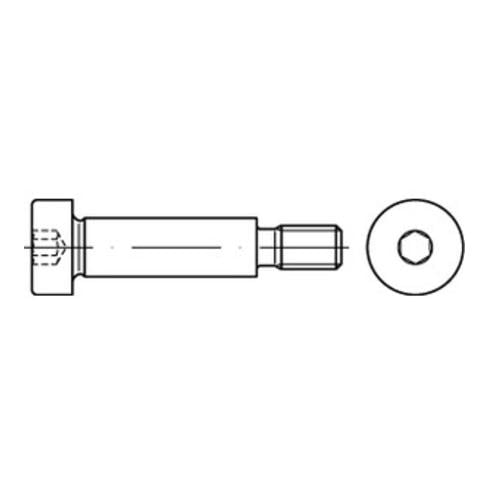 ISO 7379 Pass-Schulterschraube Schaftpassung, Toleranz f9, Innensechskant, Stahl 12.9, blank