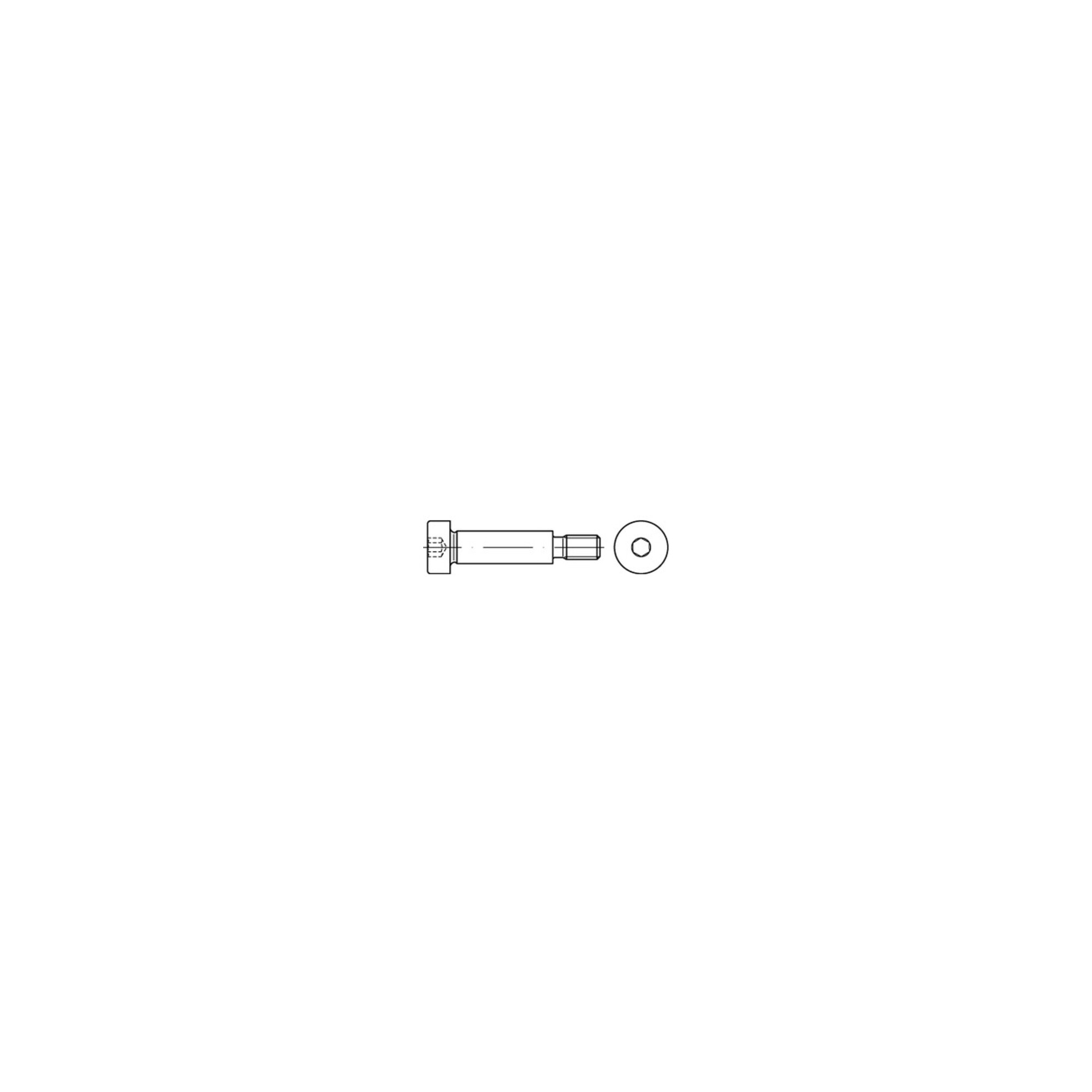 ISO 7379 Pass-Schulterschraube Schaftpassung h8 M6x40 Stahl 12.9 blank Innensechskant ; Industrial Quality Supplies