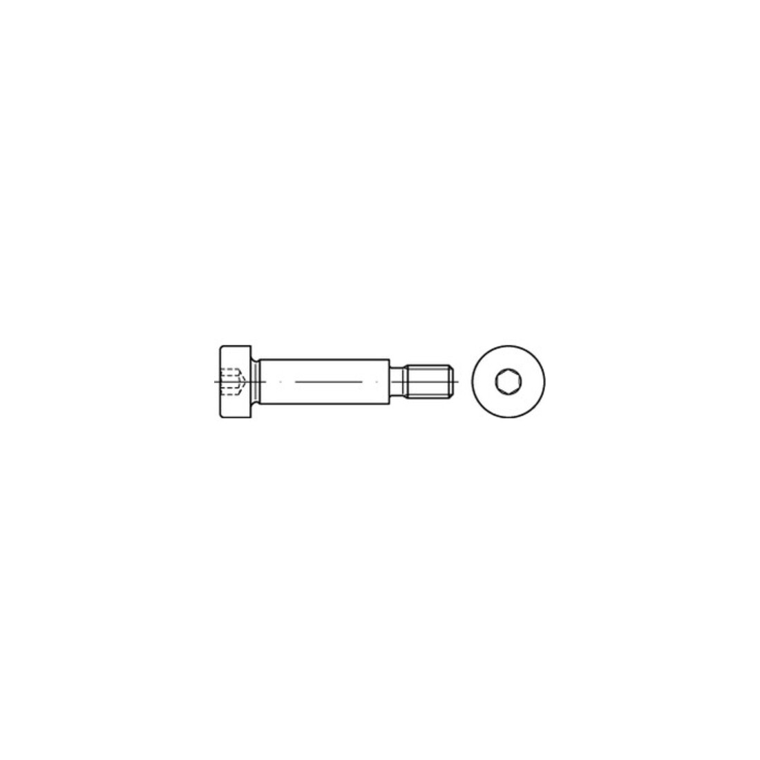 ISO 7379 Pass-Schulterschraube Schaftpassung h8 M8x80 Stahl 12.9 blank Innensechskant