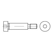 ISO 7379 Vis à épaulement Pass, acier inoxydable A2 f9 6 M5x16 HP