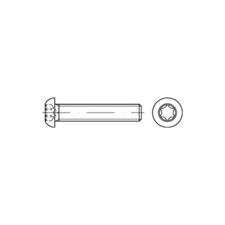ISO 7380-1 Flachkopfschraube A 2 M 3 x 25 -T10 Vollgewinde A 2