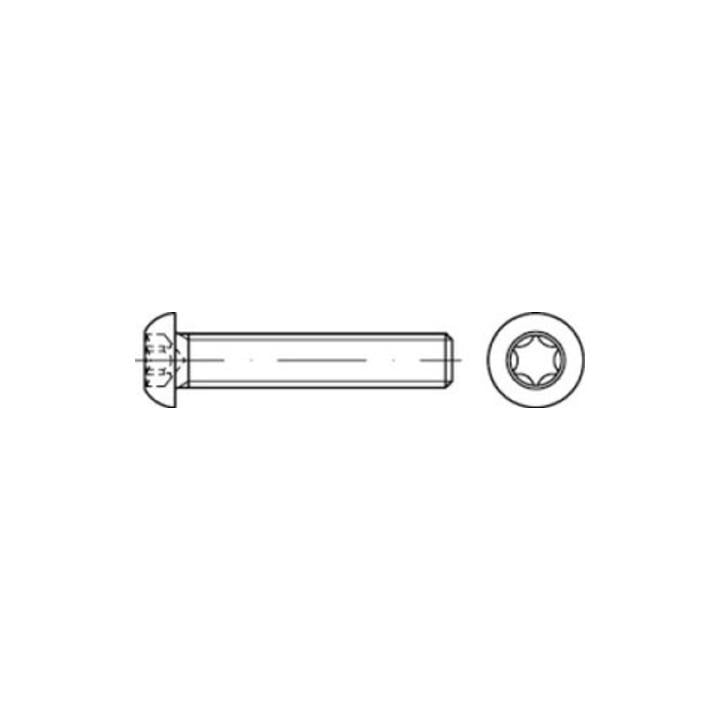 ISO 7380-1 Flachkopfschraube A 2 M 3 x 35 -T10 Vollgewinde A 2