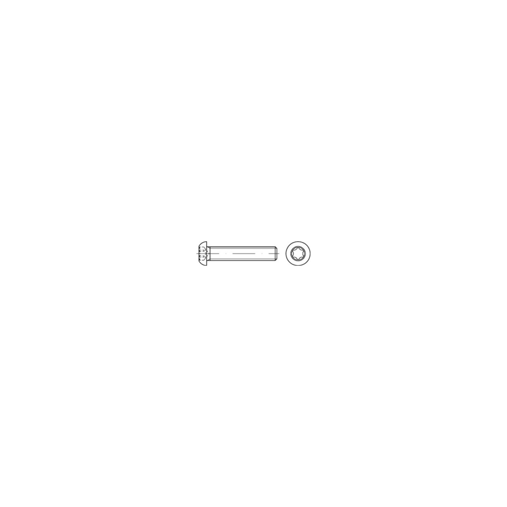 ISO 7380-1 Flachkopfschraube A 2 M 8 x 10 -T40 Vollgewinde A 2 ; Industrial Quality Supplies