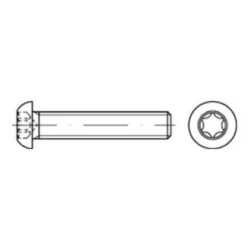 ISO 7380-1 Flachkopfschraube mit Innensechsrund, TX, Edelstahl A2-70, blank