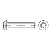 ISO 7380-1 Flachkopfschraube mit Innensechskant, 10.9 galZn getemp. M6x50HP