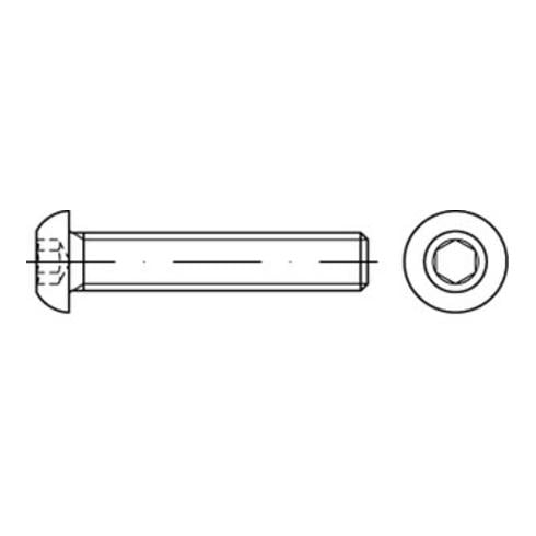 ISO 7380-1 Flachkopfschraube VG M10x12 Stahl 10.9 galvanisch verzinkt Innensechskant