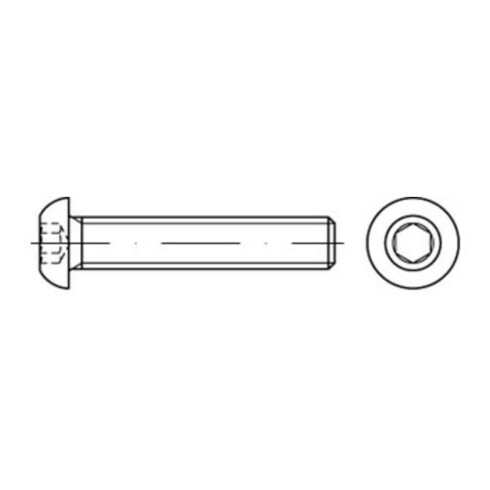 ISO 7380-1 Flachkopfschraube VG M12x35 Stahl 10.9 galvanisch verzinkt Innensechskant