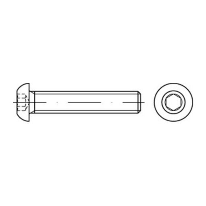 ISO 7380-1 Flachkopfschraube VG M12x35 Stahl 10.9 galvanisch verzinkt Innensechskant