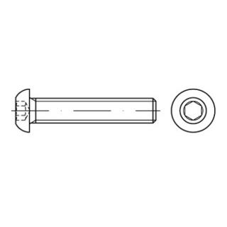 ISO 7380-1 Flachkopfschraube VG M3x16 Edelstahl A2 blank Innensechskant