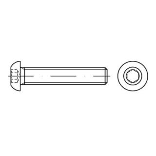 ISO 7380-1 Flachkopfschraube mit Innensechskant, Edelstahl, blank