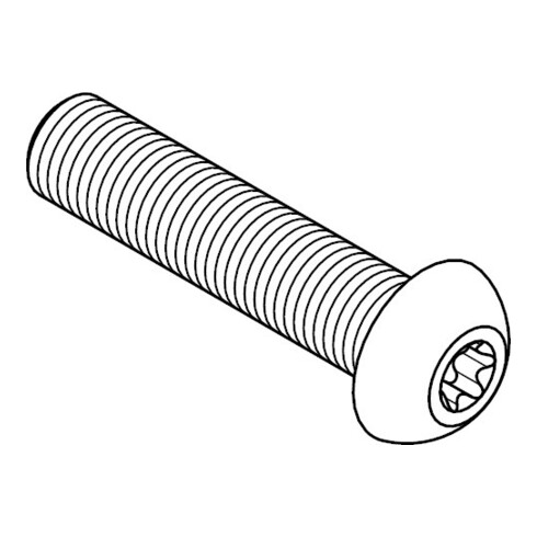 ISO 7380-1 Vis à tête cylindrique bombée avec empreinte hexagonale creuse, 10.9 galZn temp.ISR M4x16IP