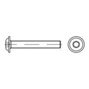 ISO 7380-2 Flachkopf-Flanschschraube VG M6x6 Stahl 10.9 blank Innensechskant-3