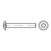 ISO 7380-2 Flachkopfschraube mit Flansch Innensechsrund, TX, Stahl 10.9, galvanisch verzinkt