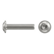ISO 7380-2 Flachkopfschraube mit Flansch Innensechsrund, TX, Edelstahl A2-70, blank-1