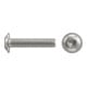ISO 7380-2 Flachkopfschraube A 2 M 8 x 60 -T40 Vollgewinde A 2