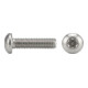 ISO 7380 Diebstahlhemmende Flachkopfschraube VG M4x50 Edelstahl A2 blank TX-TR