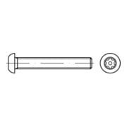 ISO 7380 Sicherheits-Flachkopfschraube mit Innensechskant mit Zapfen, TX-TR, Edelstahl A2-70, blank