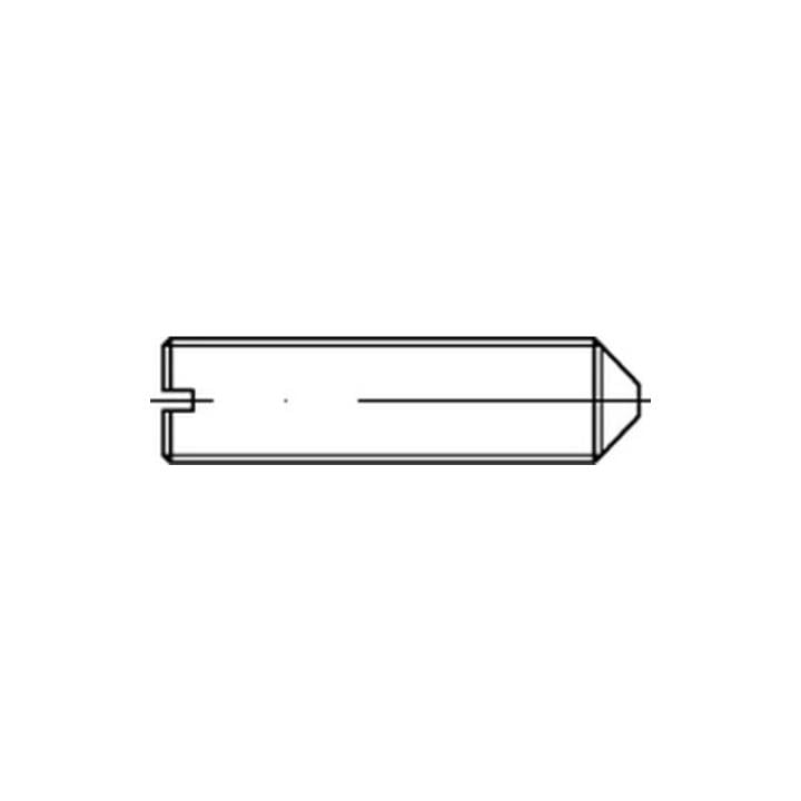 ISO 7434  Gewindestifte mit Spitze & Schlitz A 4 M 8 x 12 A 4 S