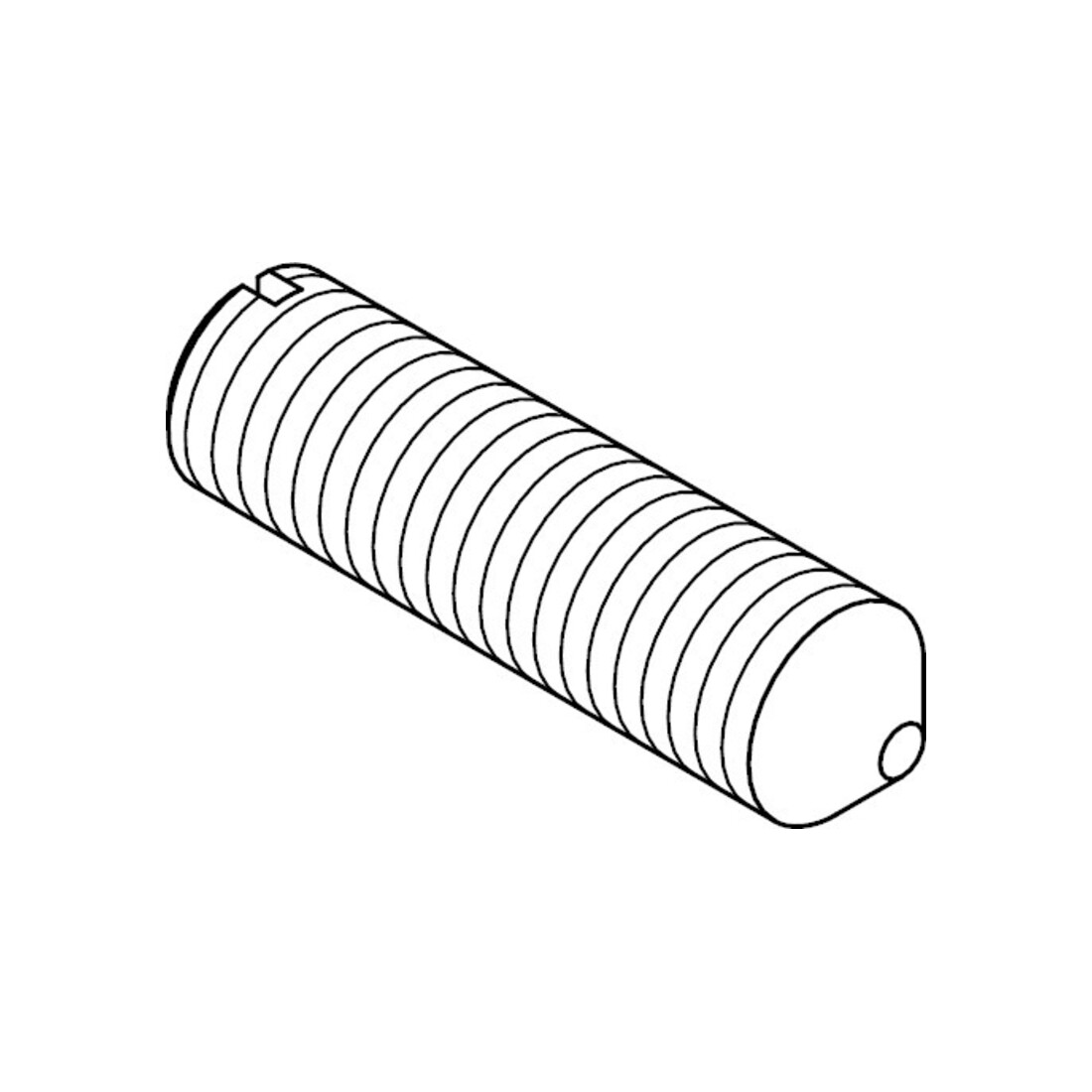 ISO 7434 Goujon fileté pointe fendue, acier inox A1 M2,5x6 HP