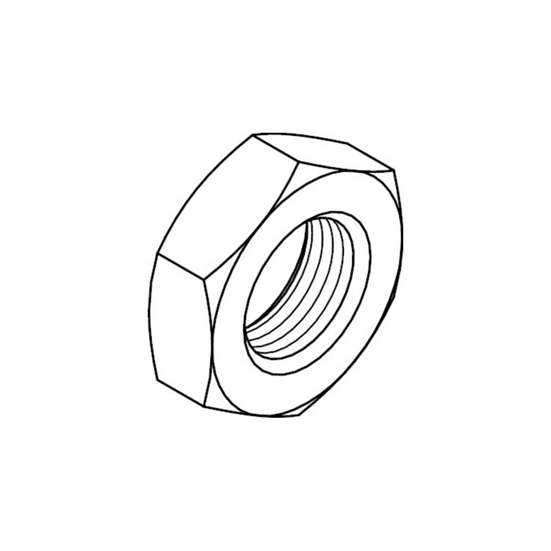 ISO 8675 Écrou hexagonal bas, avec chanfrein, filetage fin, 04 M36x3 HP