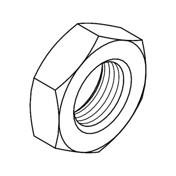 ISO 8675 Écrou hexagonal bas, chanfreiné, filetage fin, inox A2 M18x1 HP