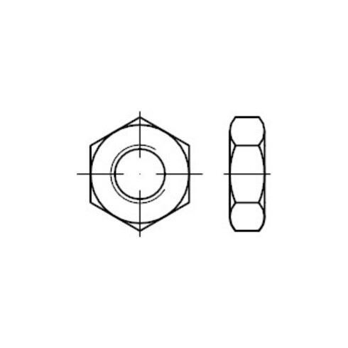 ISO 8675 Sechskantmutter niedrige Form, mit Fase, FEIN-Gewinde, Edelstahl A4 M30x2 HP
