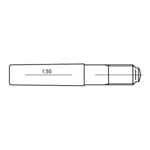 ISO 8737  Kegelstifte mit Gewindezapfen 9S20K 10 x 50 S