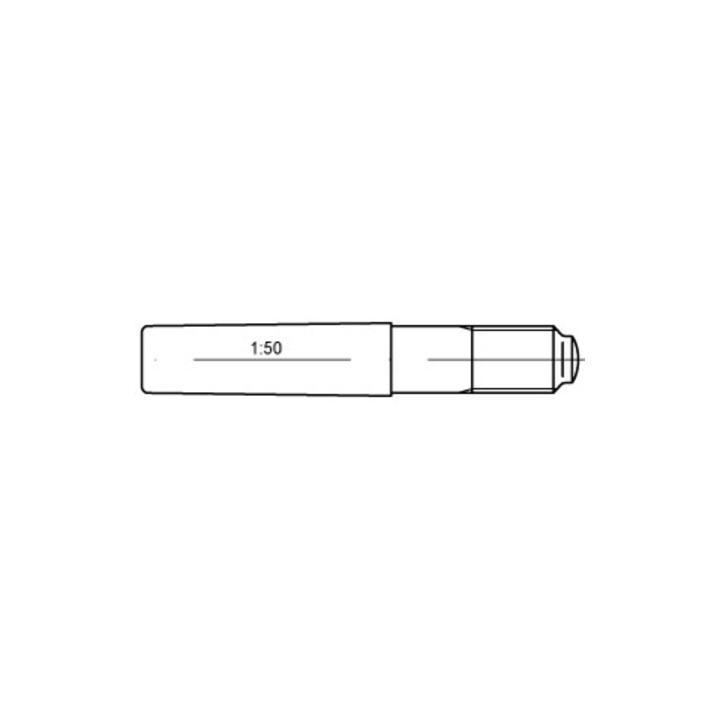 ISO 8737  Kegelstifte mit Gewindezapfen 9S20K 8 x 65 S