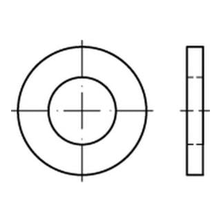 DIN 125-B/ISO 7090 Unterlegscheibe flach mit Fase, Stahl 160 HV