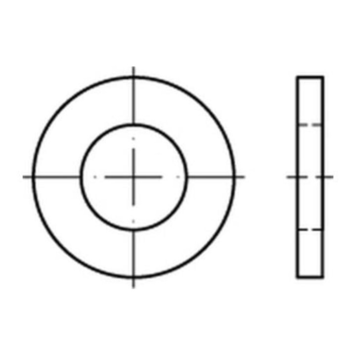 DIN 125-B/ISO 7090 Rondelle plate avec chanfrein, acier 160 HV