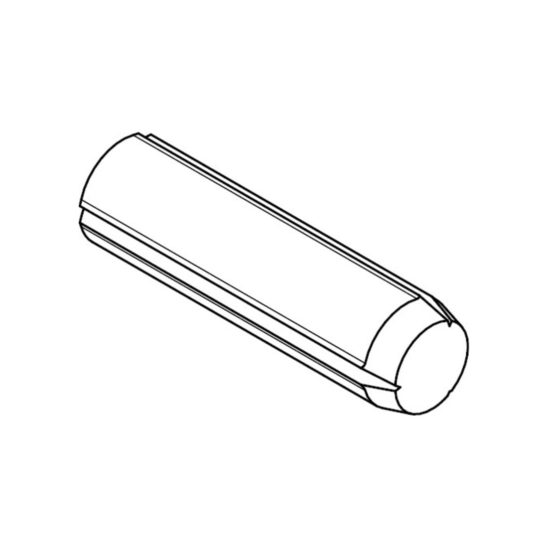ISO 8740 Goupille cannelée, ST 1,5x6 P