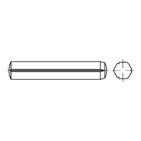 ISO 8740 Zylinderkerbstift, ST 10x100 HP