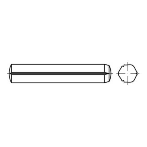 ISO 8740  Zylinderkerbstifte mit Fasen, Edelstahl A1, blank