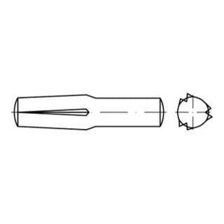 ISO 8741  Steckkerbstifte, Stahl, blank