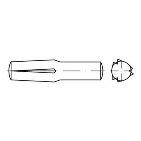 ISO 8741  Steckkerbstifte, Stahl, blank