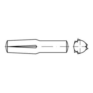 ISO 8741  Steckkerbstifte, Stahl, blank