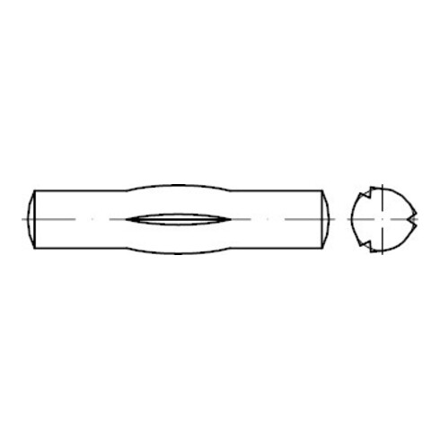 ISO 8742 Knebelkerbstift, ST 8x100 HP