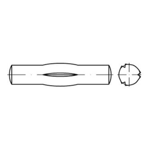 ISO 8742 Knebelkerbstifte mit kurzen Kerben, Stahl, blank