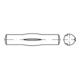 ISO 8742  Knebelkerbstifte mit kurzen Kerben Stahl 10 x 80 S-1