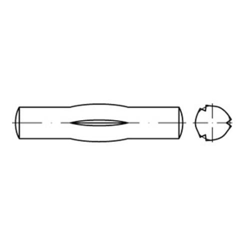ISO 8742 Knebelkerbstifte mit kurzen Kerben, Stahl, blank