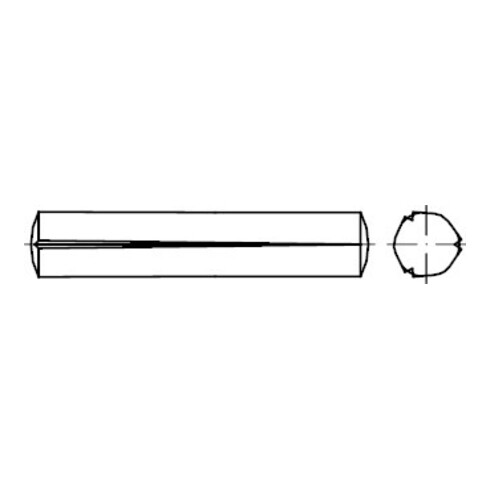 ISO 8744 Kegelkerbstift, ST 4x30 HP